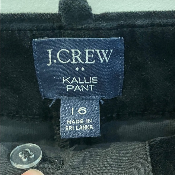 J. Crew Black Velvet Kallie Pants - Picture 2 of 12